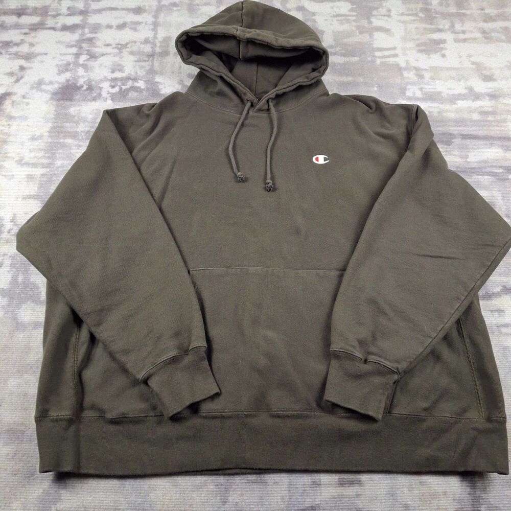 Champion Reverse Weave Pullover Hoodie Mens 3X-Large Olive Drab Green Streetwear